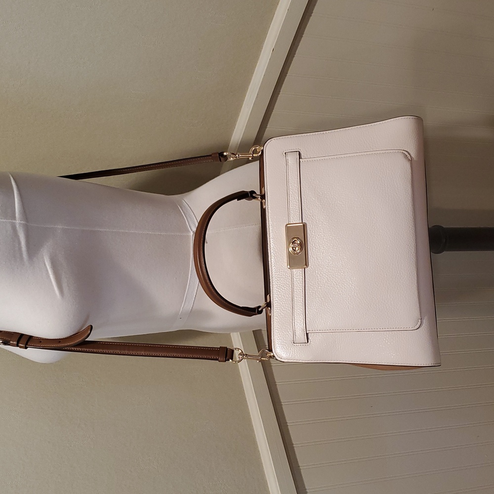 Like NEW Coach Belted Colorblock Lane Carryall Bag - Picture 7 of 13